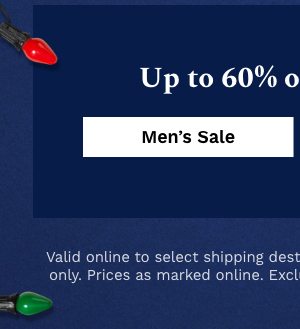 Up to 60% off sale styles | Shop Men's