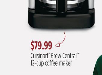 $79.99 Cuisineart® Brew Central™ 12-cup coffee maker