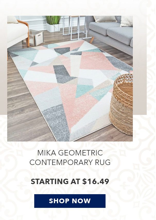 Mika Geometric Contemporary Shattered Pink And Gray Rug | SHOP NOW
