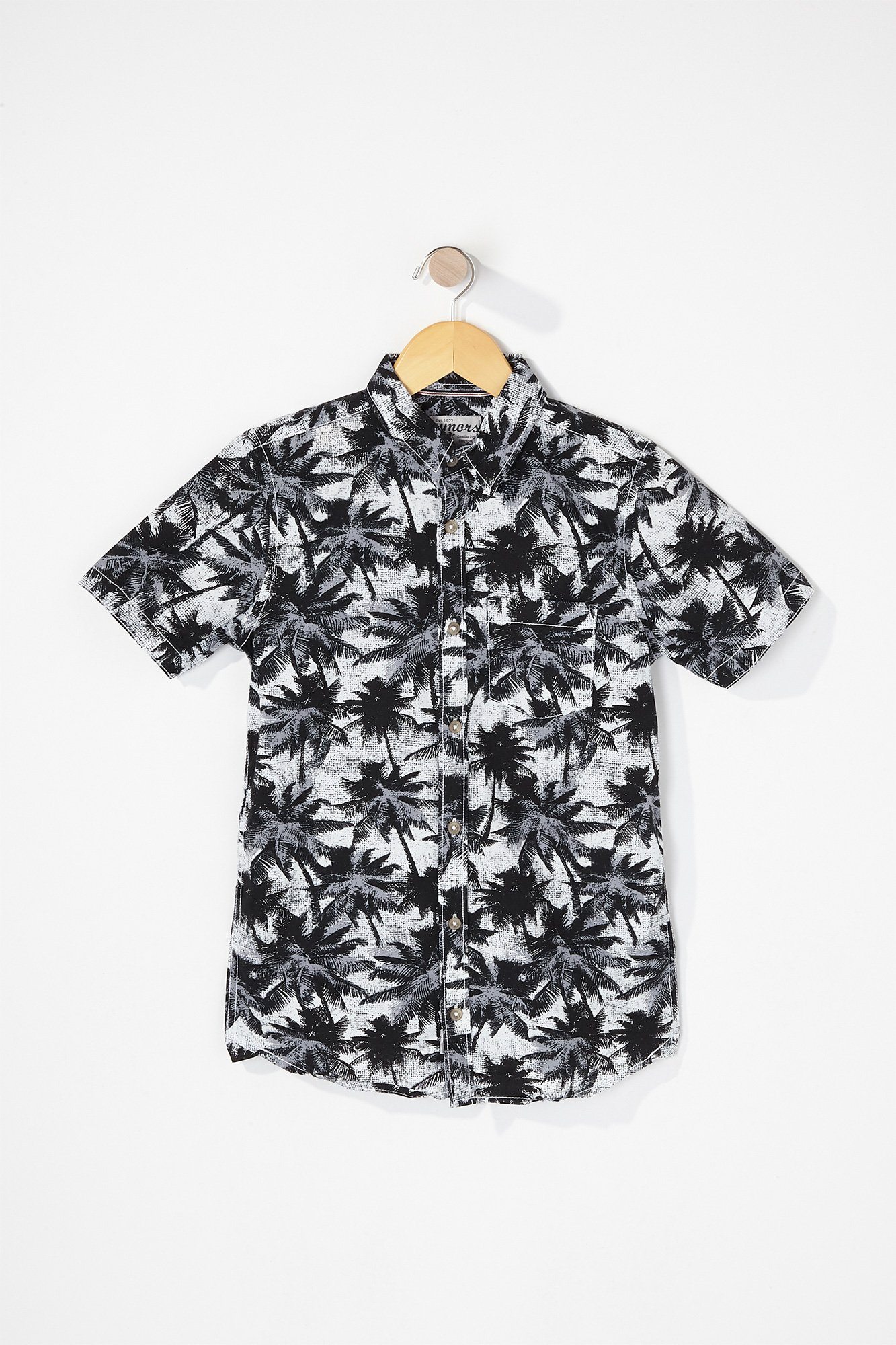 Image of Boys Graphic Button Up Shirt