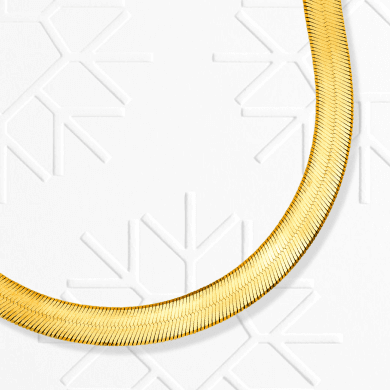 Solid Herringbone Necklace 14K Yellow Gold 18''