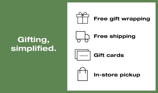 Gifting, simplified. Free gift wrapping. Free shipping. Gift cards. In-store pickup.