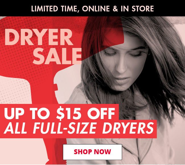 Starts Now Save Up To 15 Off On All Full Size Dryers Sally