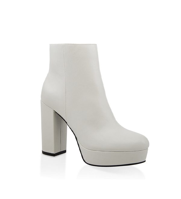 Block Heel Platform Booties