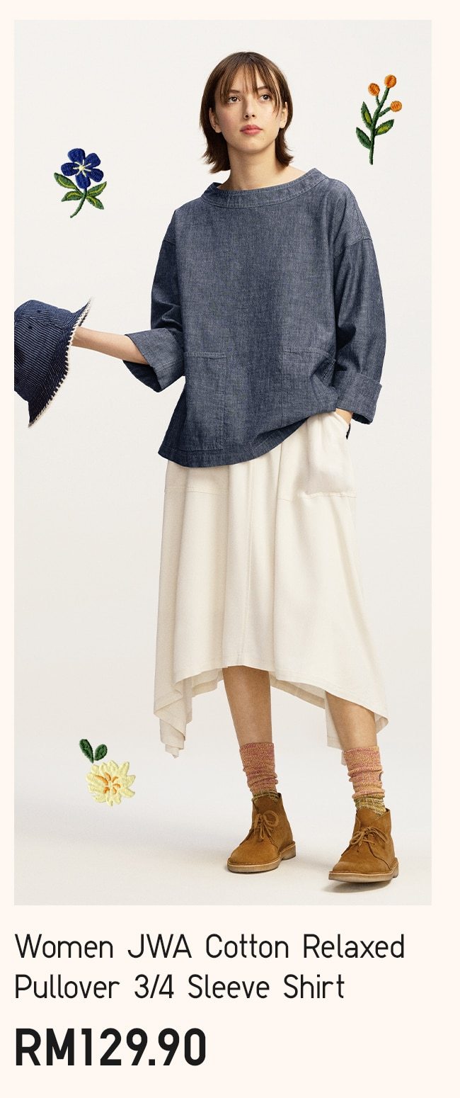 WOMEN JWA RELAXED PULLOVER SHIRT
