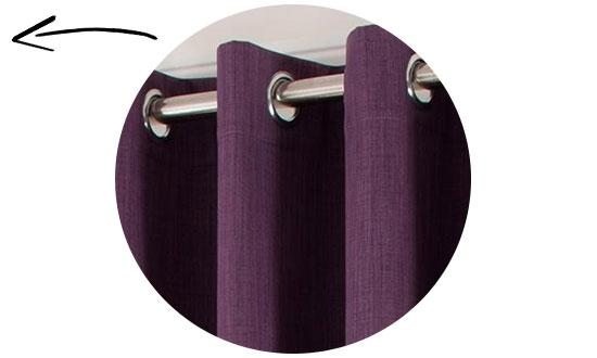 Solar Aubergine Blackout Eyelet Curtains