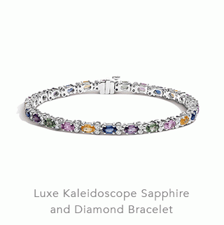 Luxe Kaleidoscope Sapphire and Diamond Bracelet