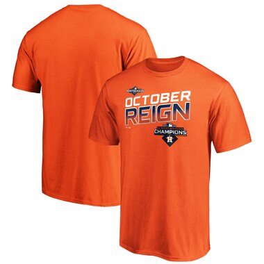 Majestic Houston Astros Orange 2019 AL West Division Champions Locker Room T-Shirt