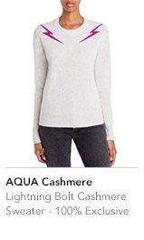 AQUA Cashmere | Lightning Bolt Cashmere Sweater - 100% Exclusive