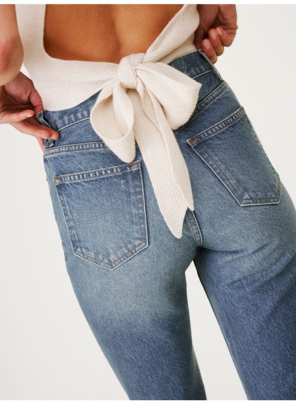 Hanna Slouch Mid Rise Straight Jean