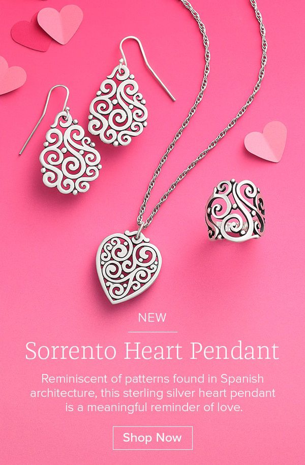 NEW Sorrento Heart Pendant - Reminiscent of patterns found in Spanish architecture, this sterling silver heart pendant is a meaningful reminder of love. Shop Now