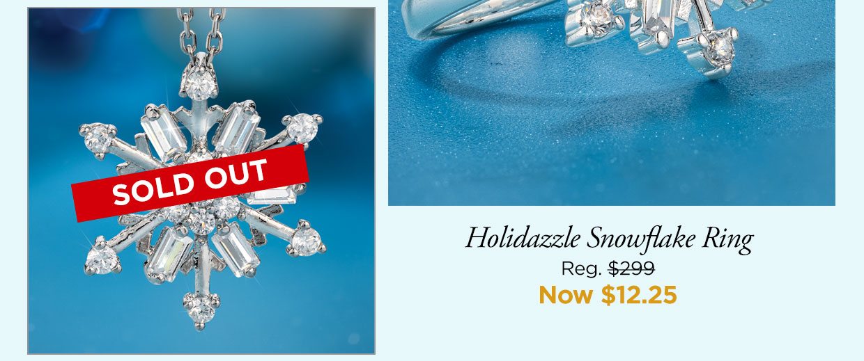 Holidazzle Snowflake Ring and Necklace