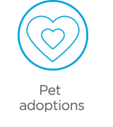 Pet adoptions.