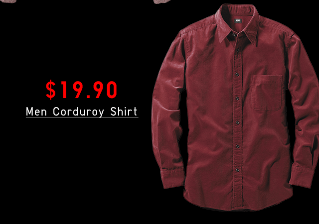 $19.90 MEN CORDUROY SHIRT