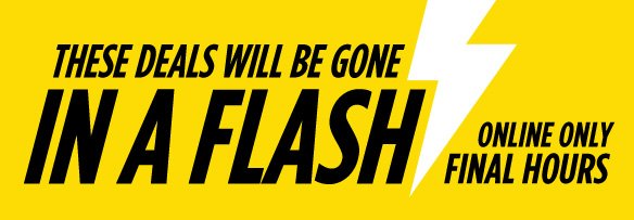 THESE DEALS WILL BE GONE IN A FLASH | ONLINE ONLY FINAL HOURS