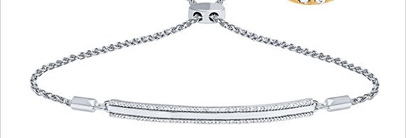 Bolo Bracelet 1/4 ct tw Diamonds Sterling Silver