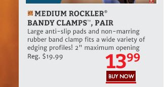 Save 30% on the Medium Rockler Bandy Clamps, Pair
