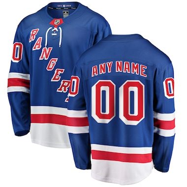 Men's Fanatics Branded Blue New York Rangers Home Breakaway Custom Jersey