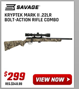 Savage Kryptek Mark II .22LR Bolt-Action Rifle Combo