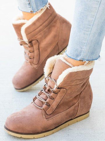 Warm Lining Increased Heel Snow Boots