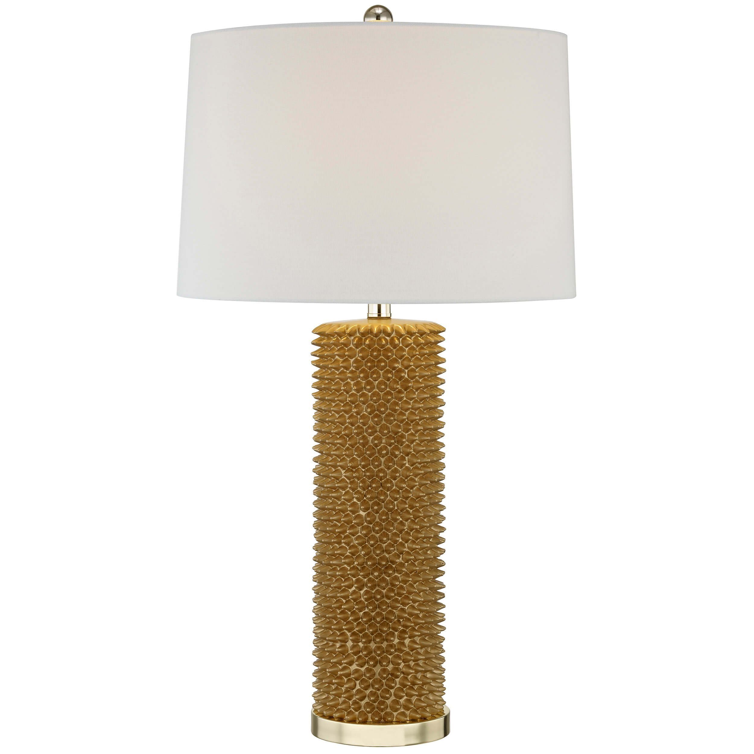 Spiked Table Lamp, Gold