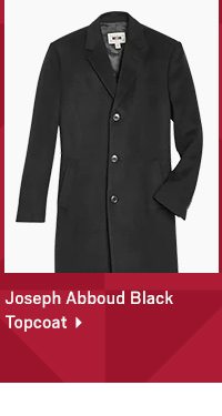 Joseph Abboud Black Topcoat >