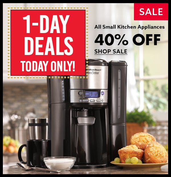 All Small Kitchen Appliances 40% Off