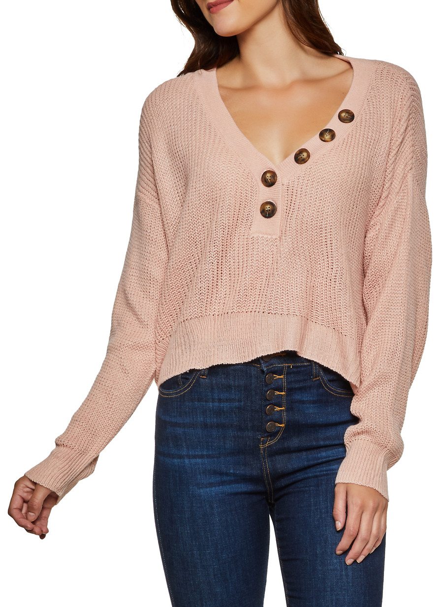 Button Detail Sweater