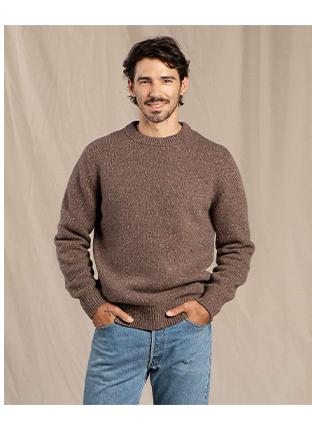 Men's Wilde Crew Sweater in Brown Sugar
