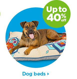 Up to 40% off. Dog beds.