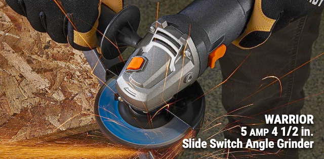 5 AMP, 4-1/2 in. Slide Switch Angle Grinder