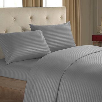 Striped Bed Sheet Pillow Set