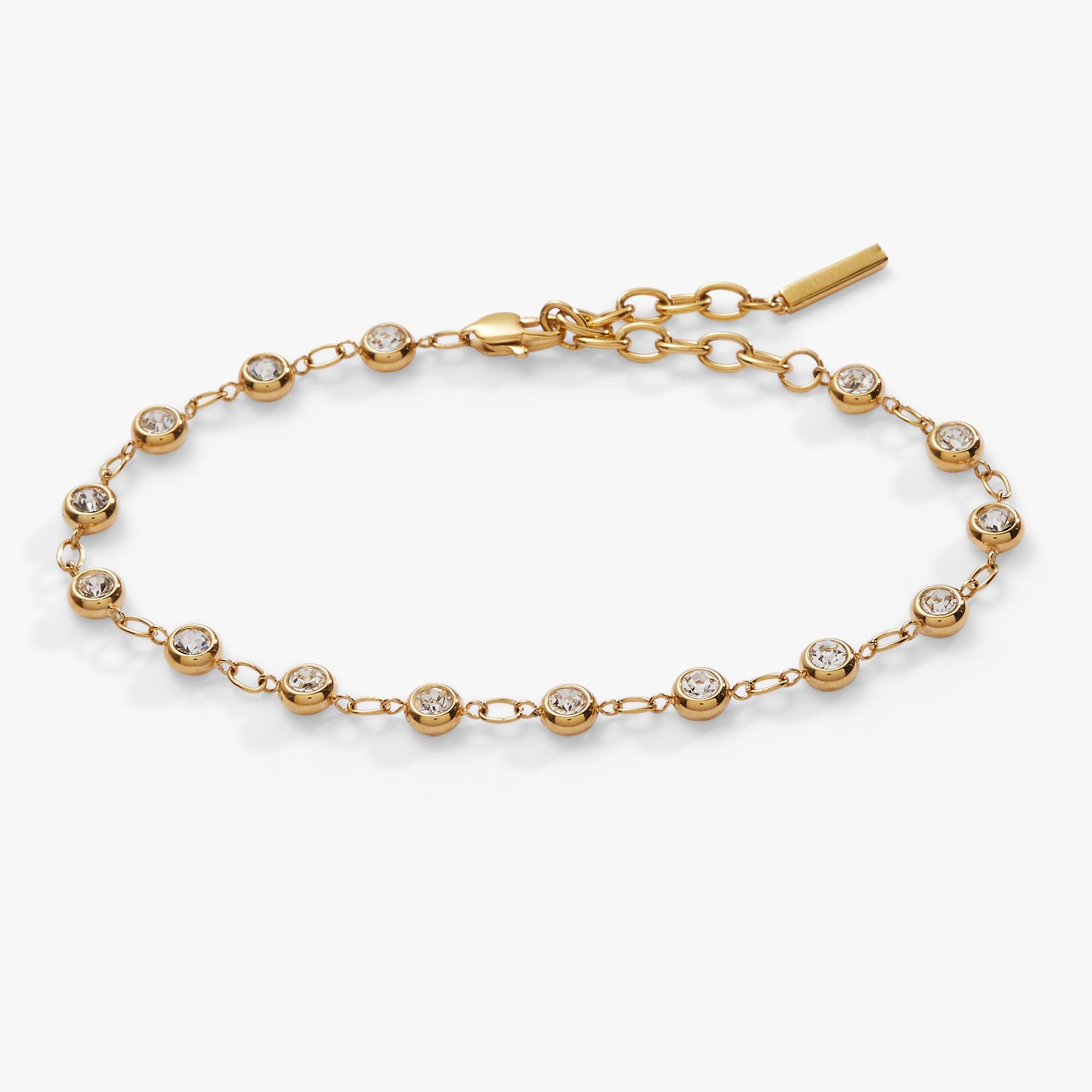 Image of Crystal Pebble Chain Bracelet