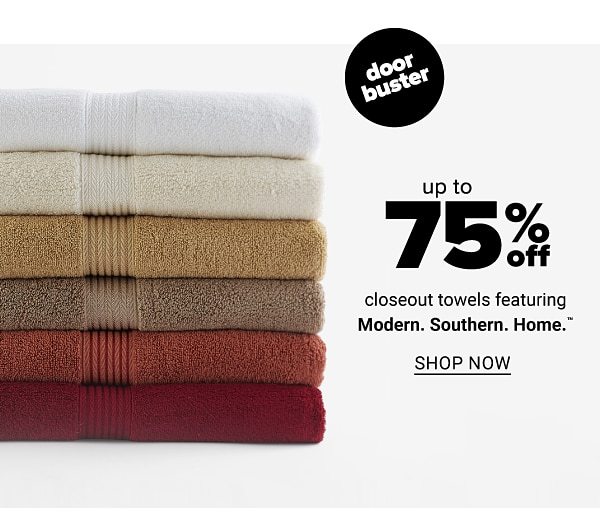 Up to 75% off Closeout Towels feat. Modern. Southern. Home. - Shop Now