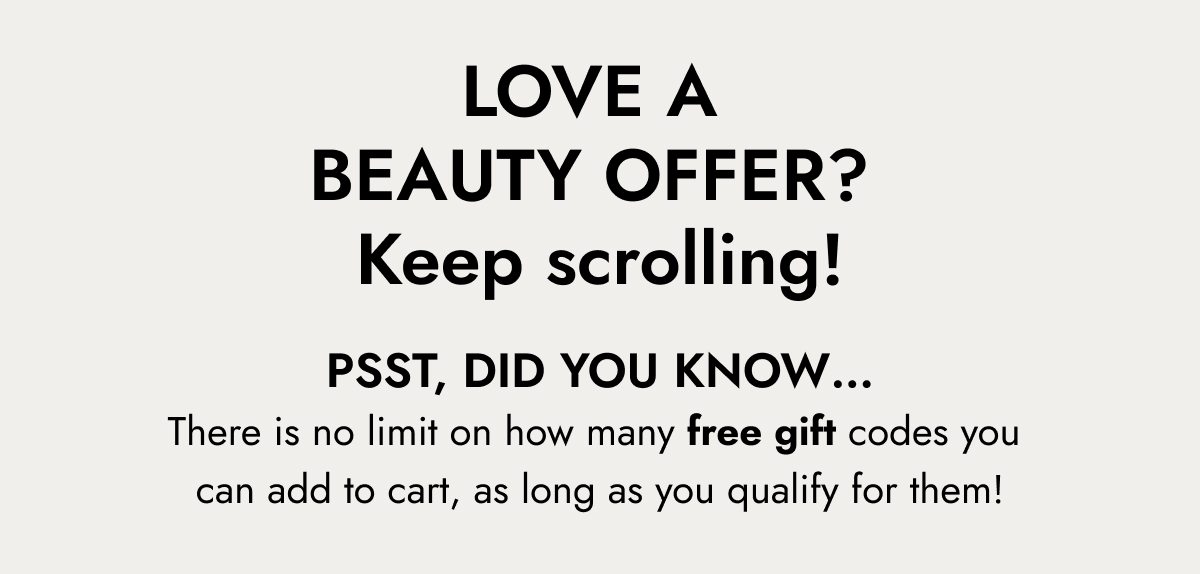 Love a beauty offer? Keep scrolling!