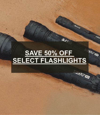 30% OFF SELECT FLASHLIGHTS