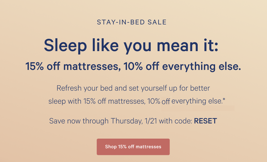 Stay-In Bed Sale