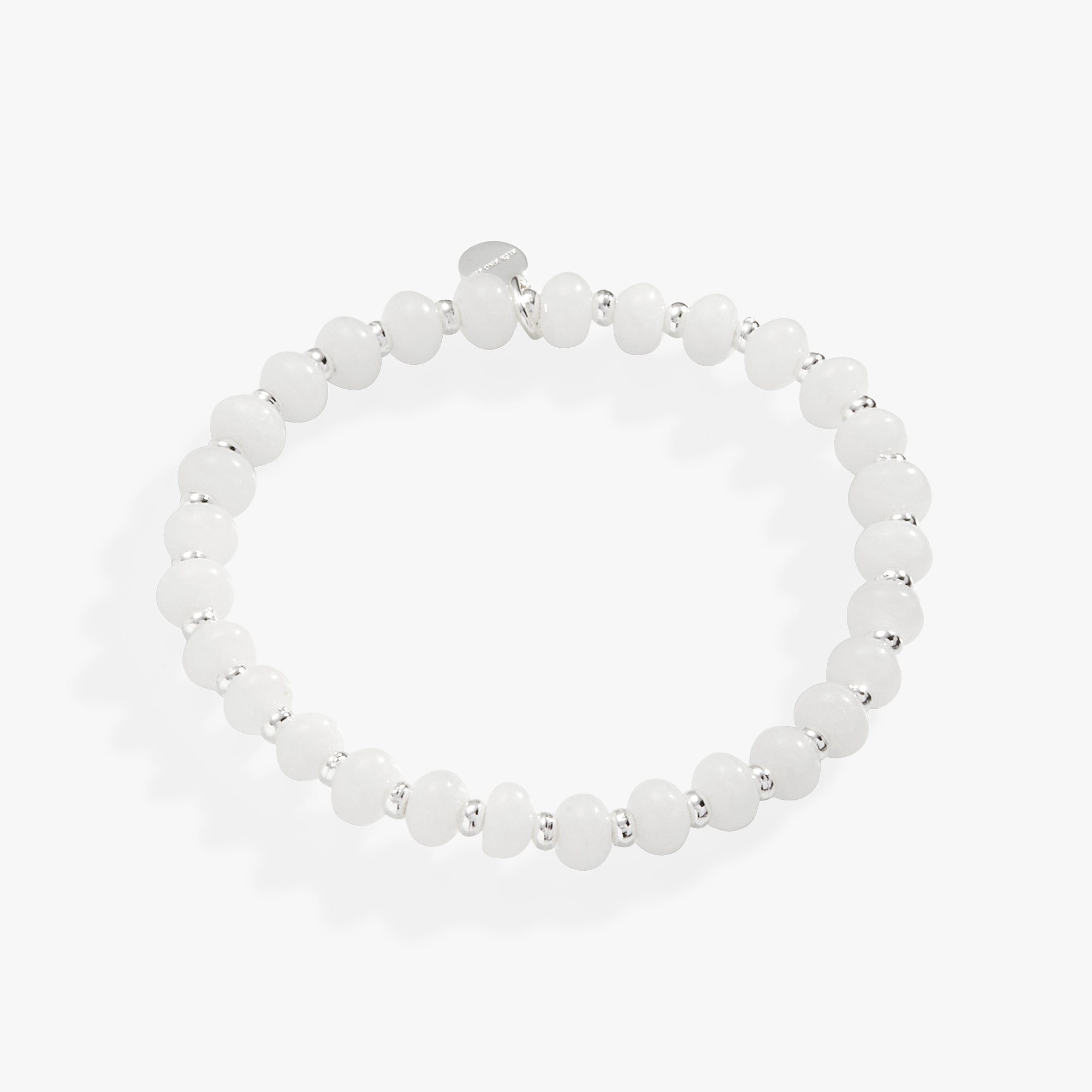 Image of White Jade Stretch Bracelet