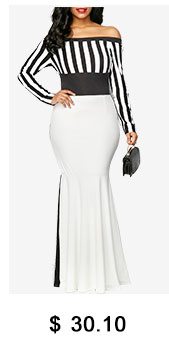 Long Sleeve Bardot Striped Maxi Dress