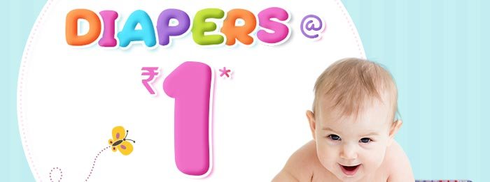 Diapers @ Rs. 1*
