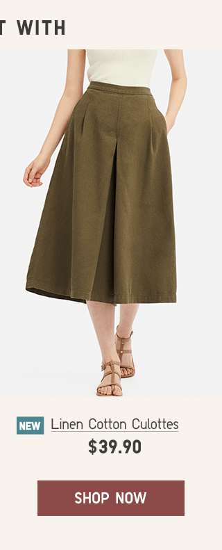 LINEN COTTON CULOTTES $39.90