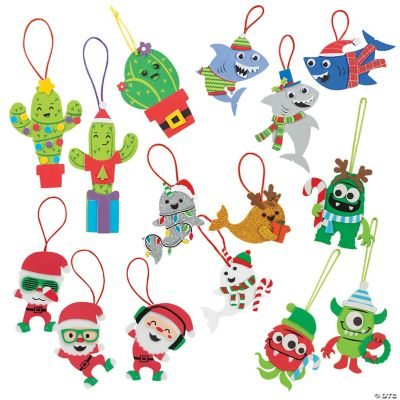 Cheery Christmas Ornament Craft Kit Assortment - Makes 60