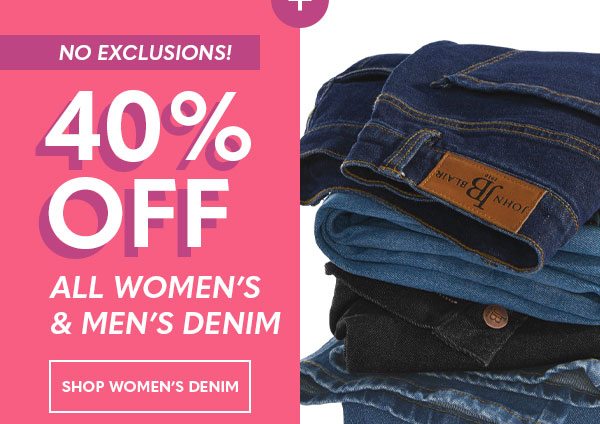 50% Off All Women's & Men's Denim. Shop Women's