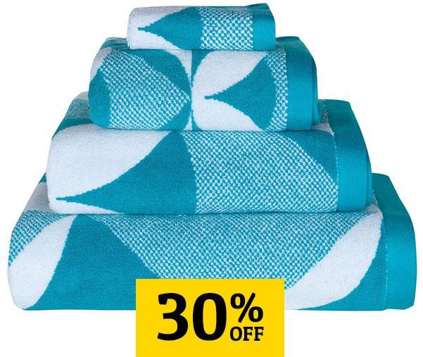 Lindsey Lang Radiate Sea Blue Towels - 30% OFF