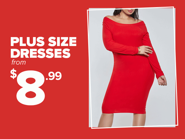 Plus Size Dresses from $8.99