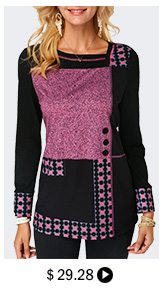 Dot Print Button Detail Long Sleeve T Shirt