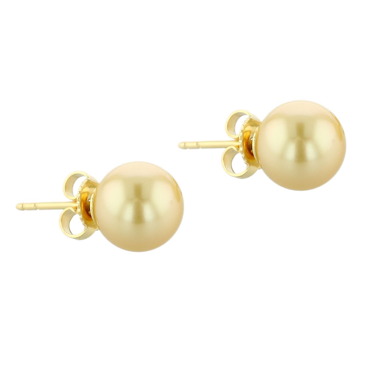Image of Tiffany & Co. South Sea Pearl Earrings in 18K Yellow Gold.
