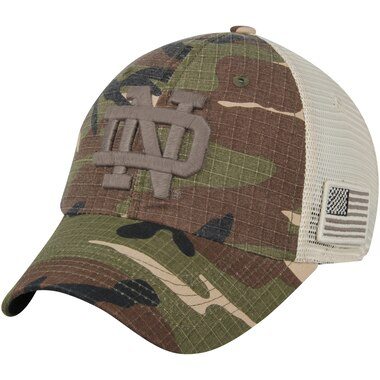 Top of the World Notre Dame Fighting Irish Camo Declare Trucker Adjustable Hat