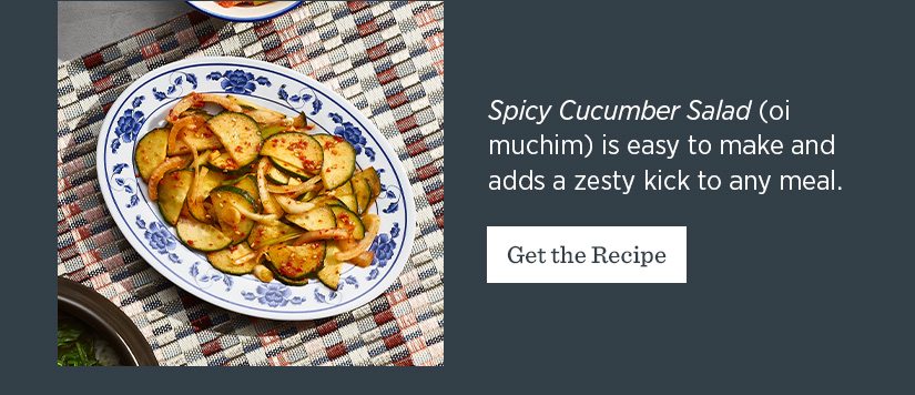 Spicy Cucumber Salad (oi muchim) is easy to make and adds a zesty kick to any meal.