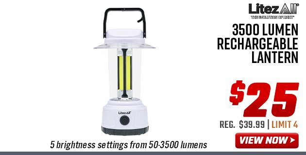 LitezAll 3500 Lumen Rechargeable Lantern